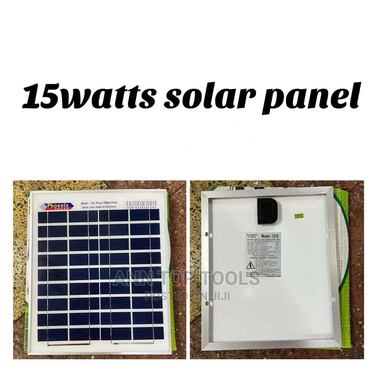 15 Watts Solar Panel