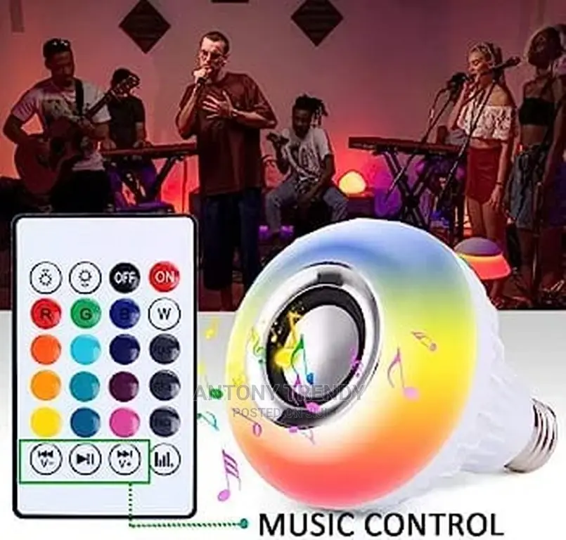 Generic 7 Colors Bluetooth Music LED Bulb With Remote