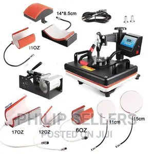 8 in 1 DIY Combo Mug T-Shirt Cap Heat Press Sublimation Mach