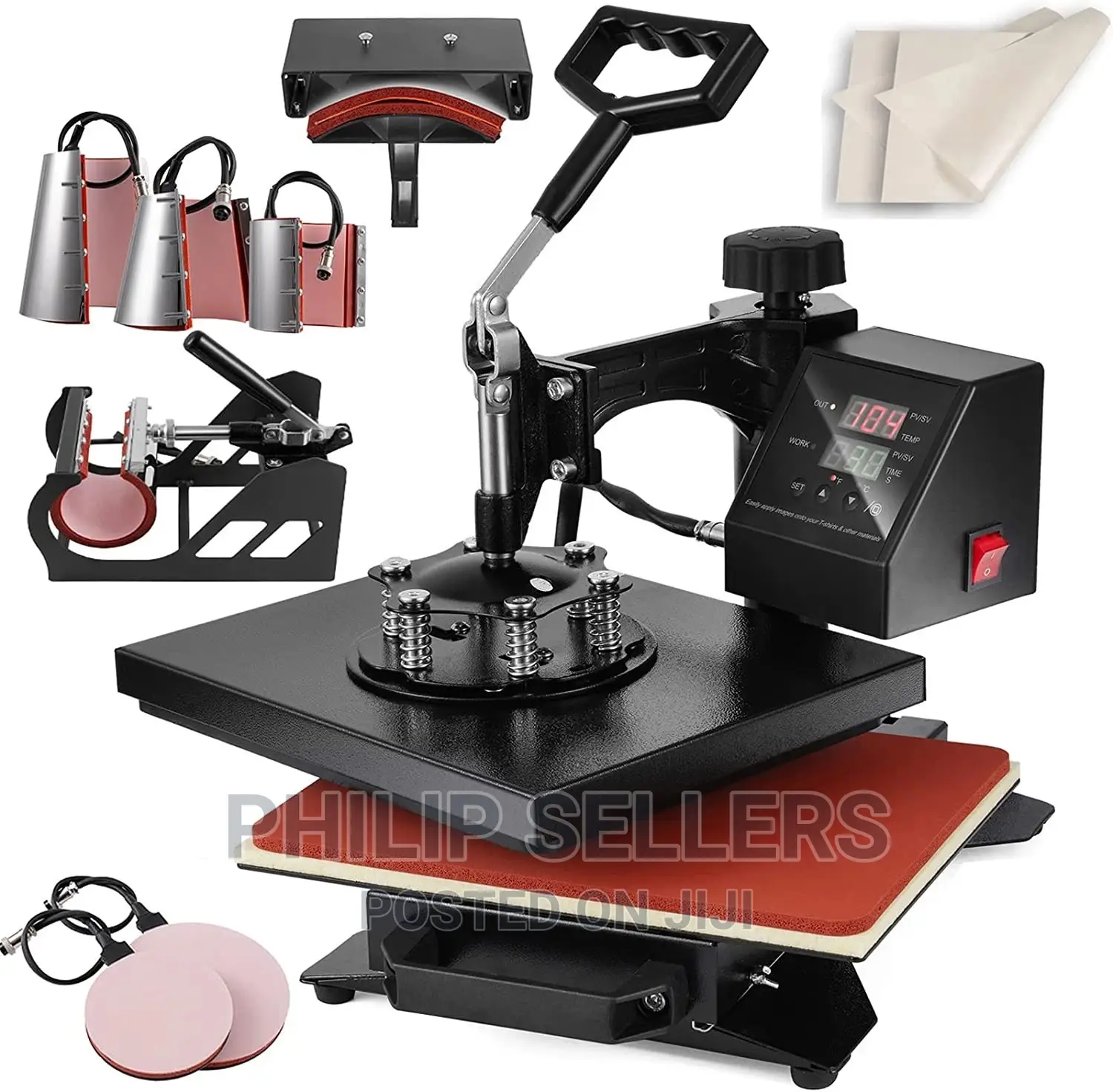 8 in 1 DIY Combo Mug T-Shirt Cap Heat Press Sublimation Mach