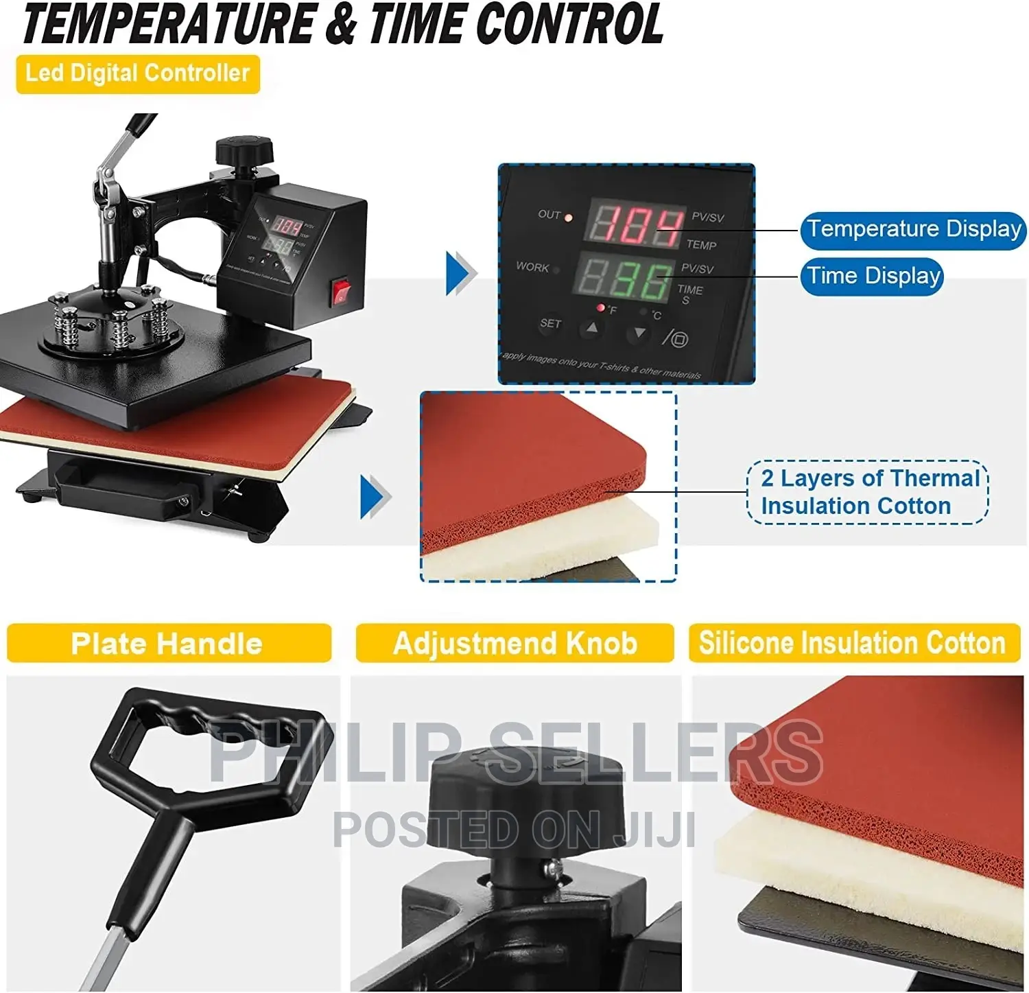 8 in 1 DIY Combo Mug T-Shirt Cap Heat Press Sublimation Mach