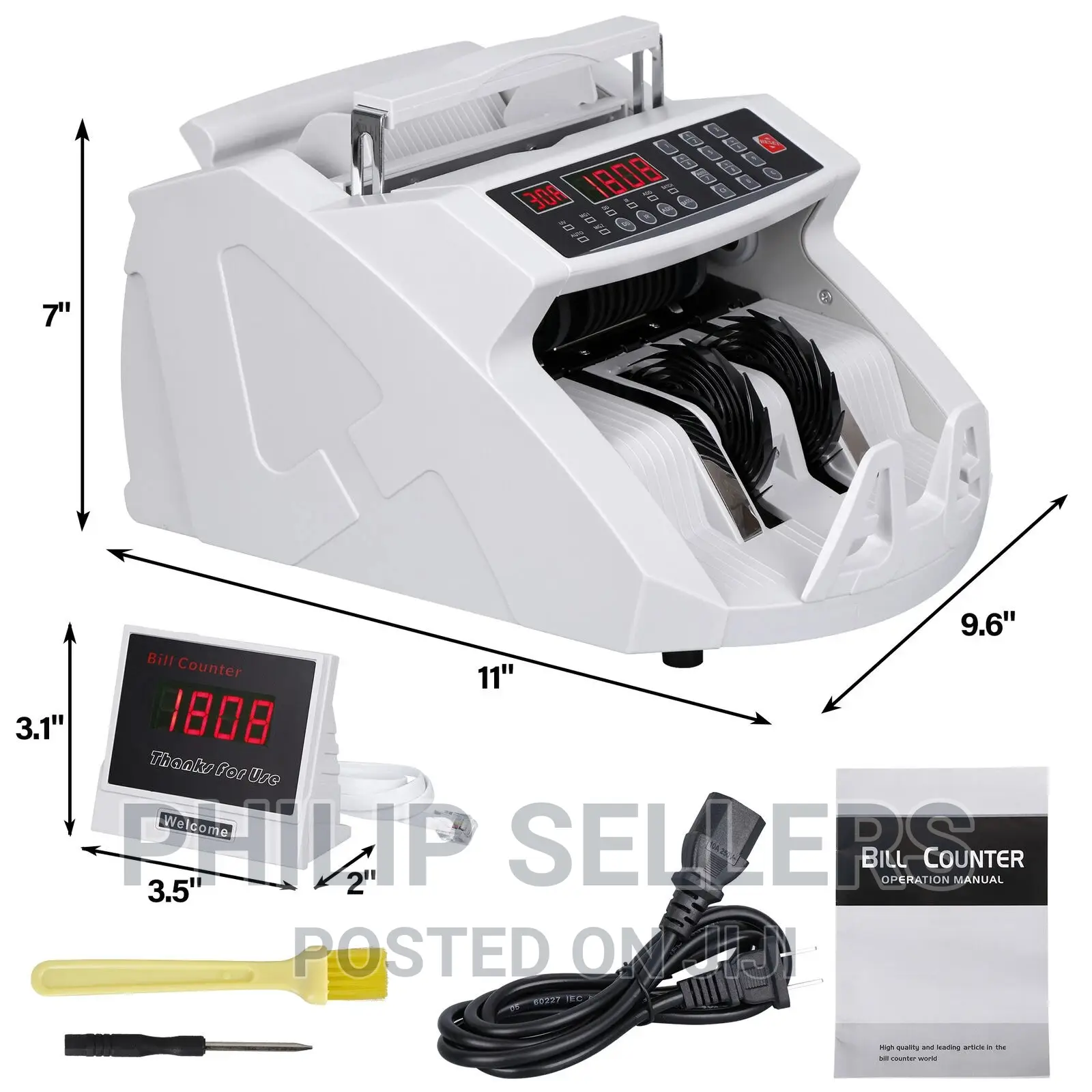 Money Cash Counting Bill Counter Bank Counterfeit Detector U