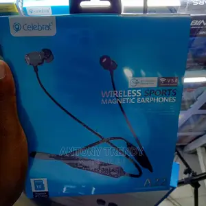 Celebrat A16 Wireless Neck Hanging Magnetic Earphone – Black