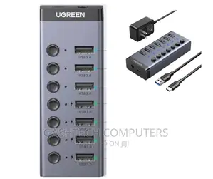 UGREEN 7-Port Powered USB-A 3.0 Hub US Power Adaptor