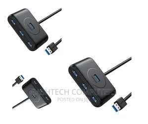 USB-A 3.0 4-Port Hub With USB-C USB-A 2-in-1 Interface