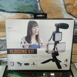 Generic Phone Vlog Video Kit With Height Adjustable Tripod