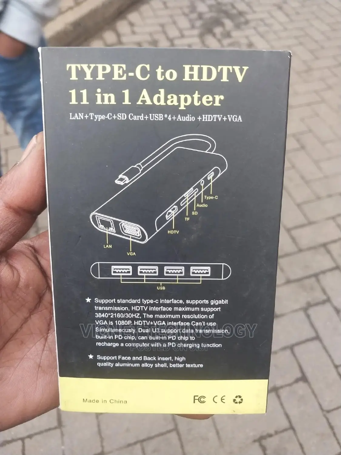 Type C 11 in 1 Usb Hub With Hdmi,Lan,Vga,Audio,Pd,Sd,Usb 3.0