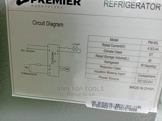 PREMIER DC 90L Solar Fridge Single Door 90litres - thumbnail 2
