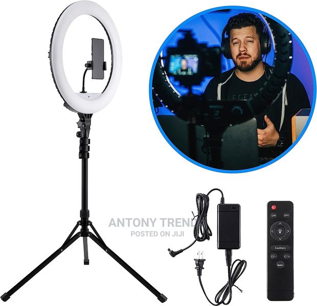 18"/45cm Outer 55w6700k Dimmable Led Light, Tripod Stand - main view