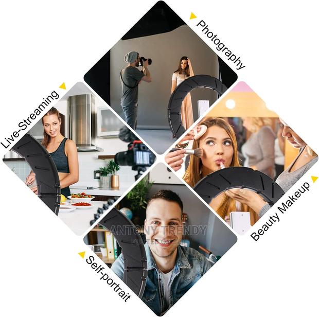 18"/45cm Outer 55w6700k Dimmable Led Light, Tripod Stand - thumbnail 2