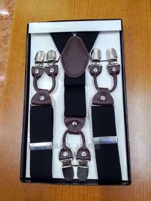 Black Double Clip Suspender