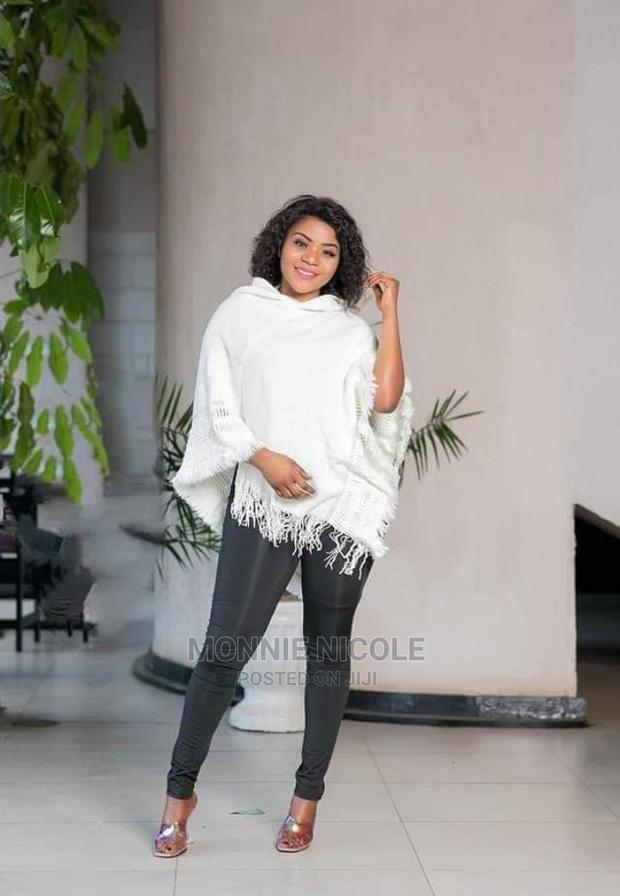 White Warm Poncho - thumbnail 2