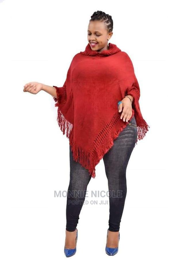 Free Size Warm Poncho - main view