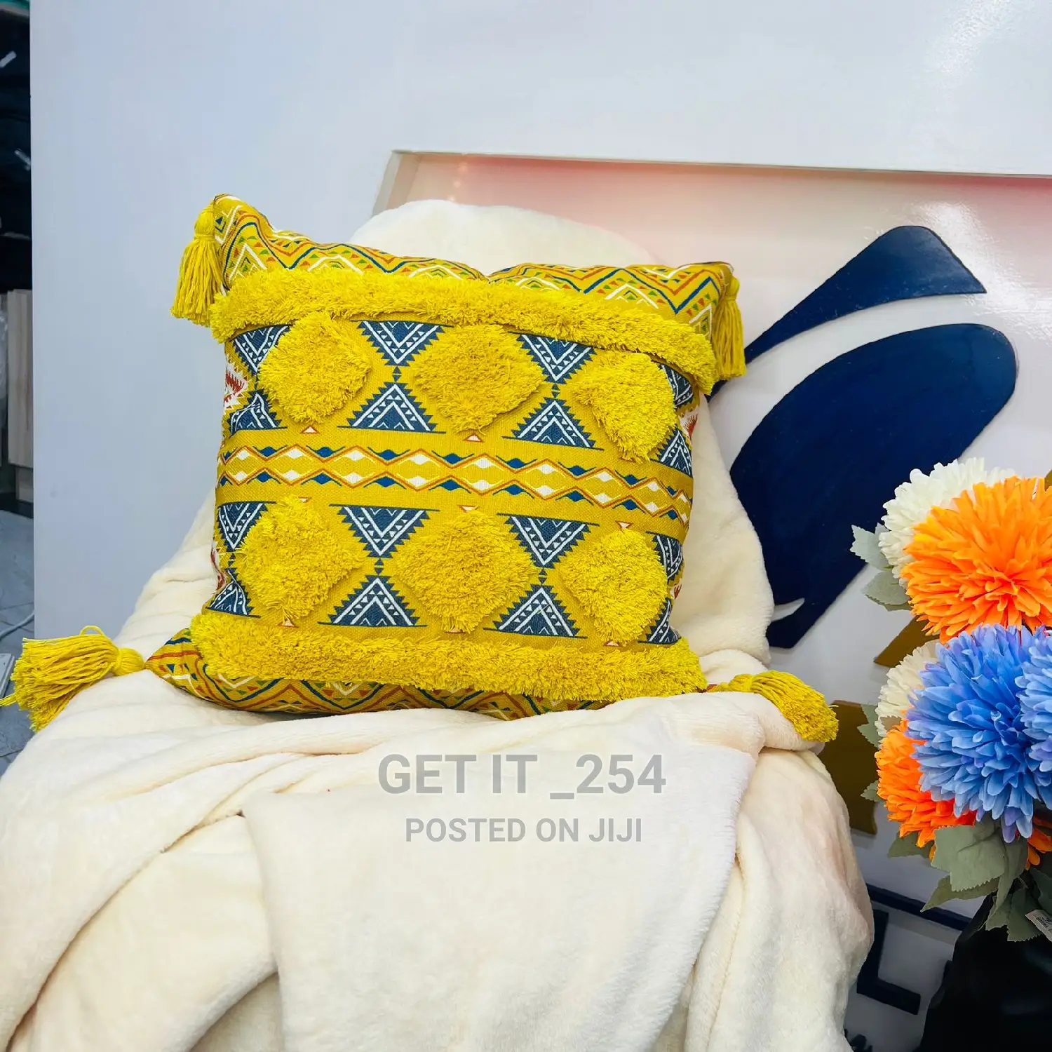 Tufted Boho Vintage Cotton Pillow Cover