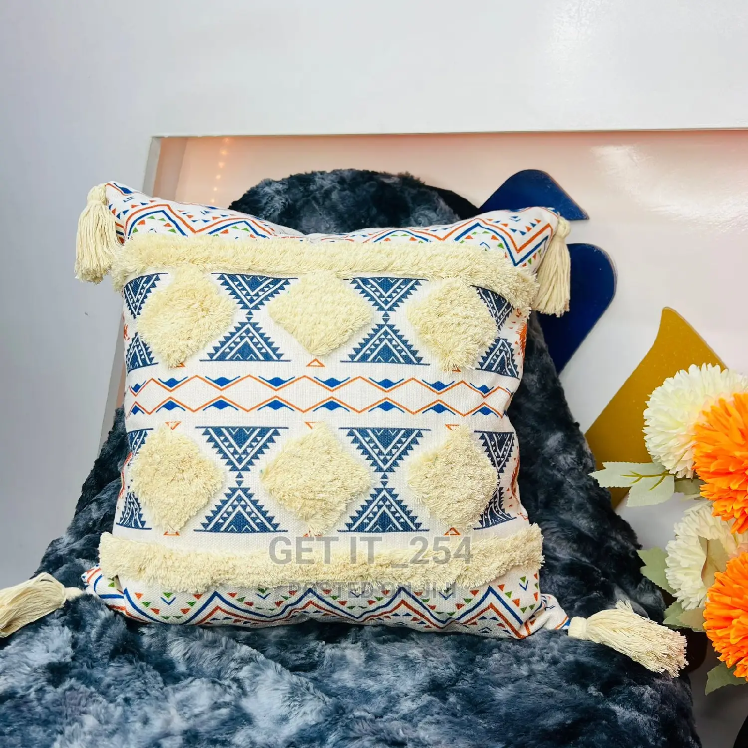 Tufted Boho Vintage Cotton Pillow Cover