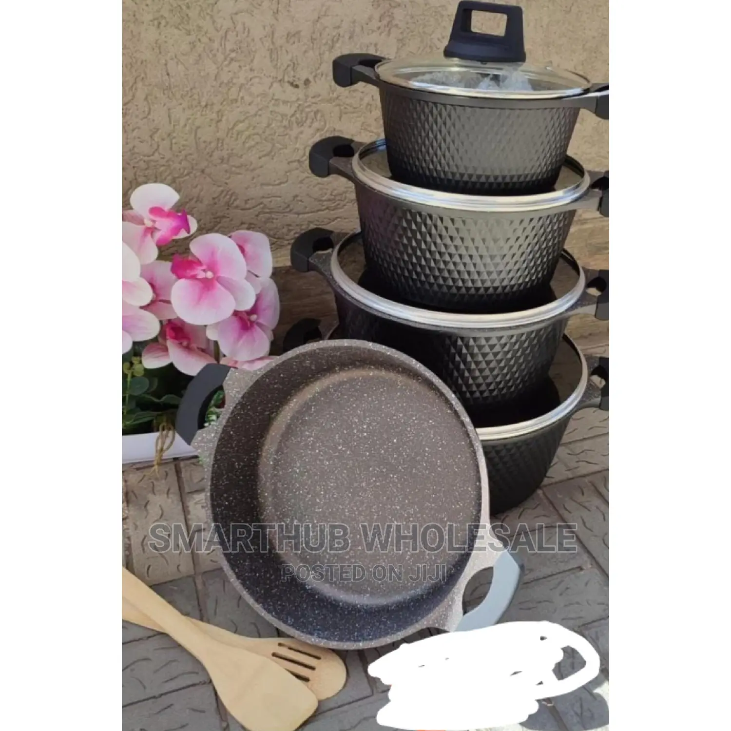 *12pc Unique Cookware Set*
( *Black* )