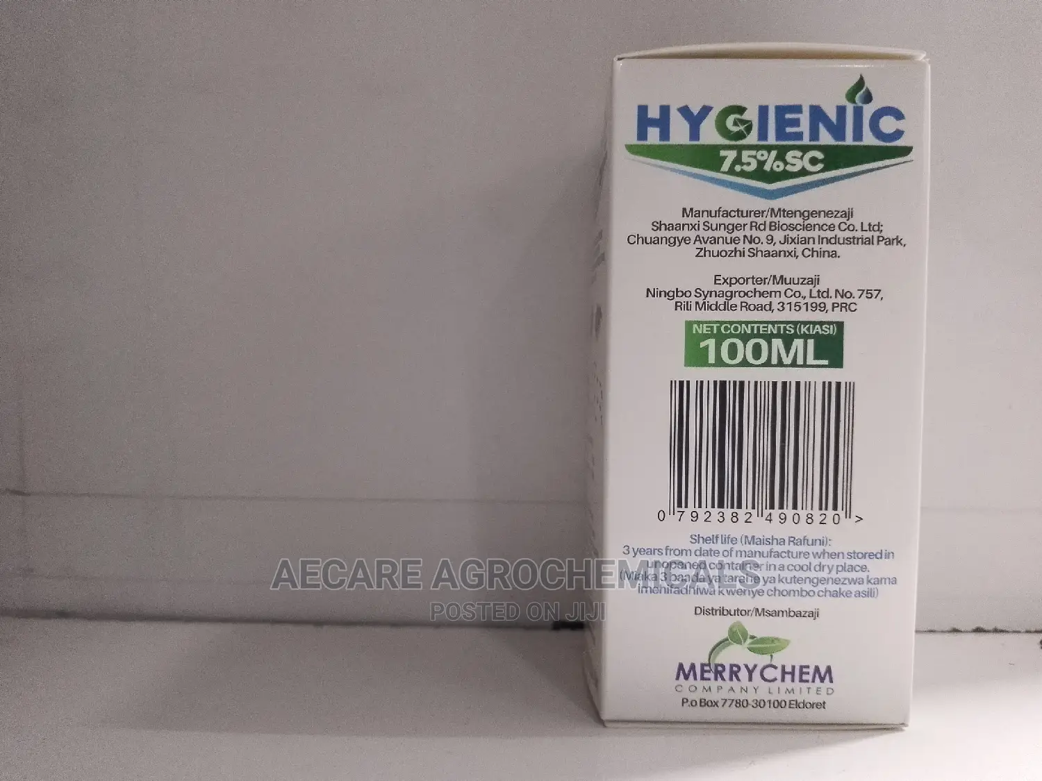 Hygienic 7.5% Sc Pesticide 100ml