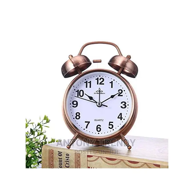 Vintage Silent Alarm Clock Loud Twin Bell