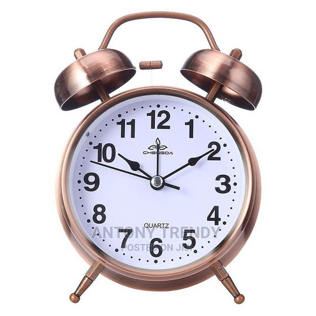 Alarm Clock Loud Quartz Analog Silver - thumbnail 2