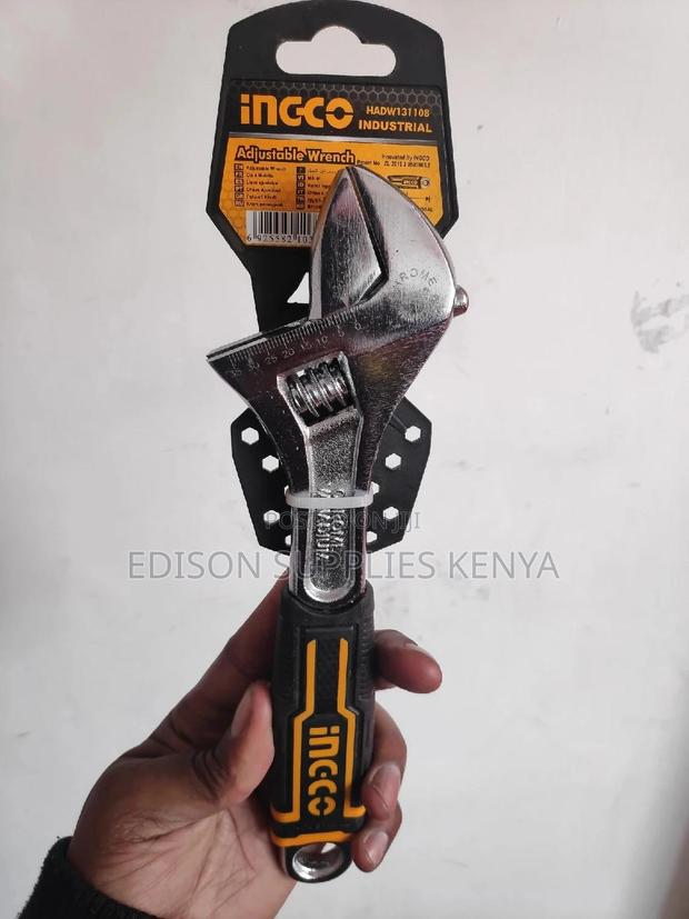 Ingco Adjustable Wrench 10" HADW131108 CRV Heavy Duty Wrench