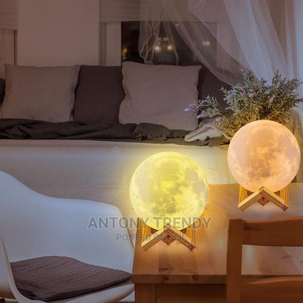 LED Night Light 3D Printing Moon Light With Stand