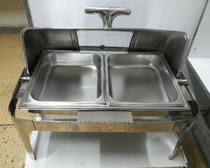 Roll Top Chaffing Dish / Rectangle Roll Top Chaffing Dish - thumbnail 2