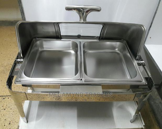Roll Top Chaffing Dish / Rectangle Roll Top Chaffing Dish - main view