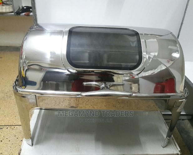 Roll Top Chaffing Dish / Rectangle Roll Top Chaffing Dish - thumbnail 3