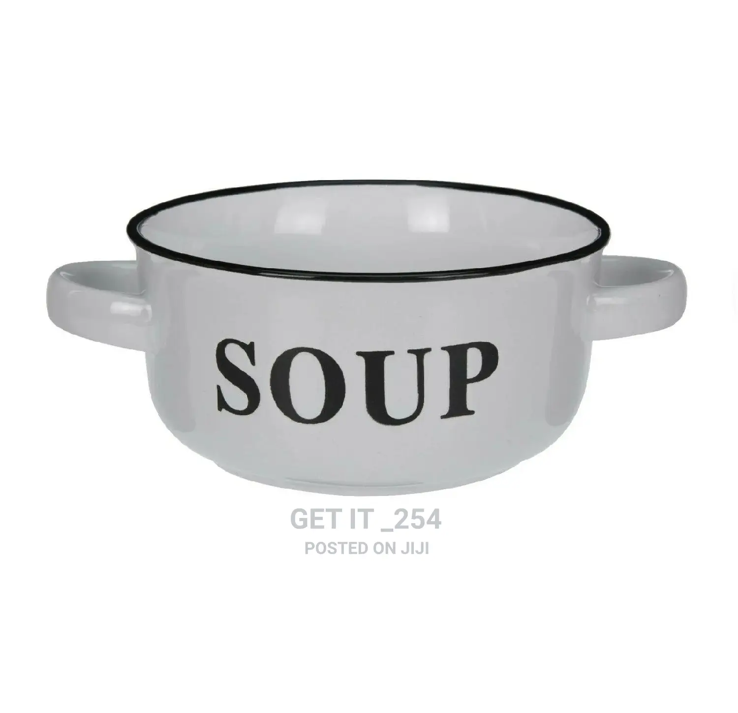 Marble Soup Bowl With 2 Handles