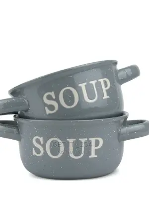 Marble Soup Bowl With 2 Handles