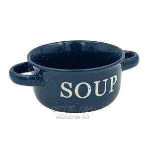 Marble Soup Bowl With 2 Handles