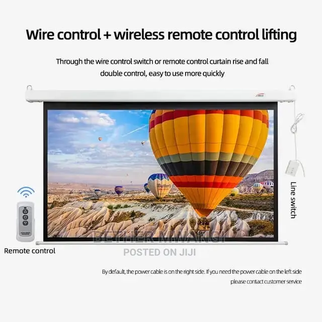Electric Motorised Rool Down Projector Screen (HDTV)