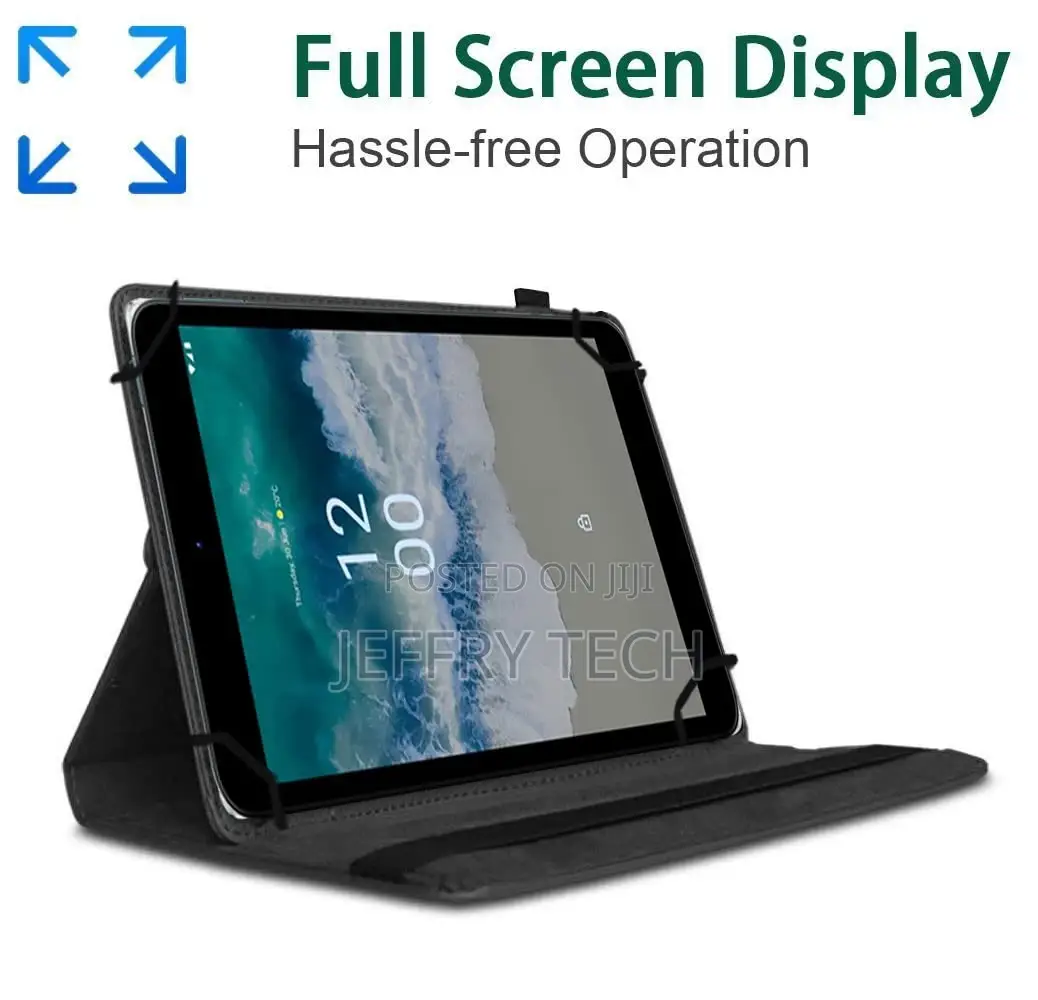 360 Degree Rotating Leather Case Cover for Nokia T10 8 Inc