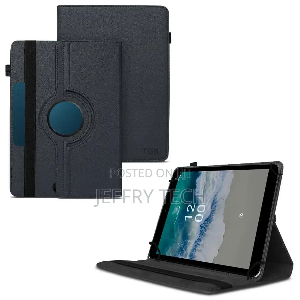360 Degree Rotating Leather Case Cover for Nokia T10 8 Inc