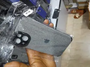 iPhone 14 Fabric Canvas Back Grey Case