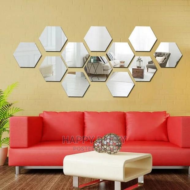 #12 Pieces Hexagonal Acrylic Mirrors