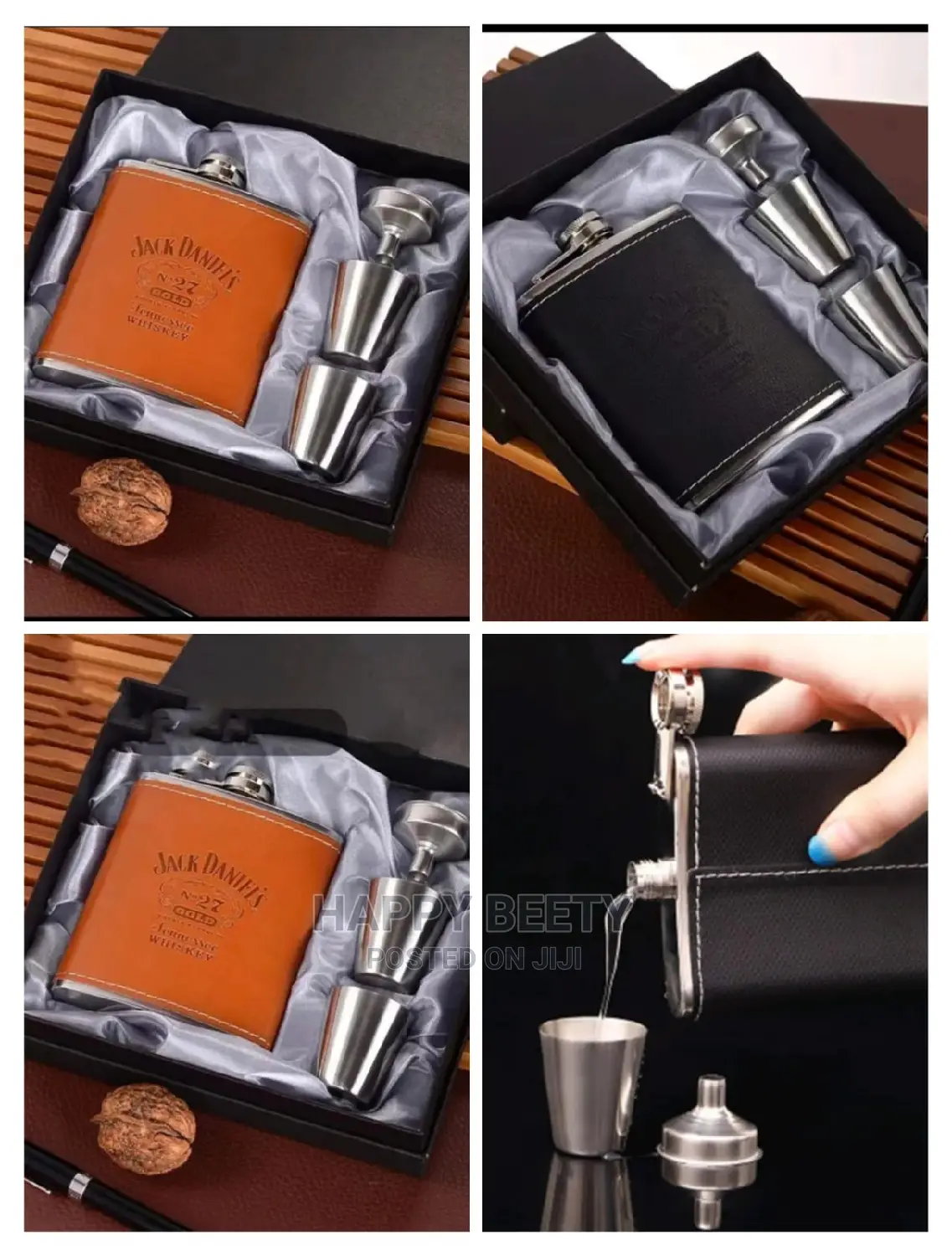  *Jack Daniel's Branded Whiskey Flask With Two Stainless