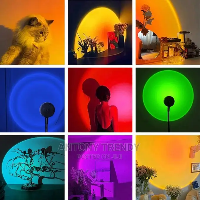 Star Sky Sunset Projector Lamp Rainbow Night Bar