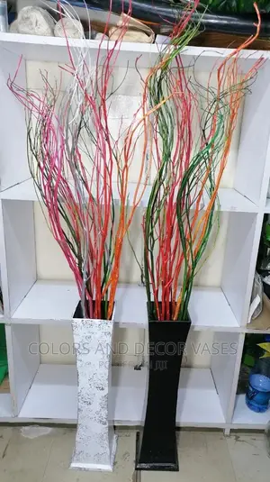 Wooden Vase 1m Colored Sticks