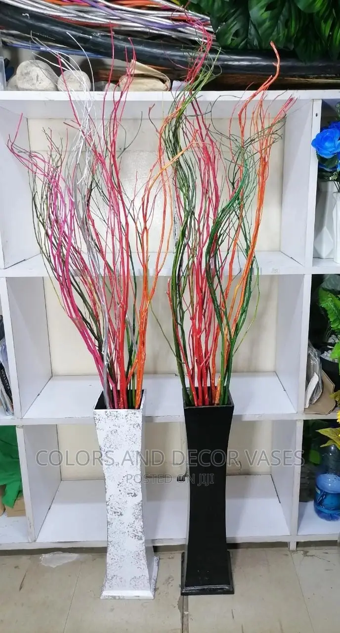 Wooden Vase 1m Colored Sticks