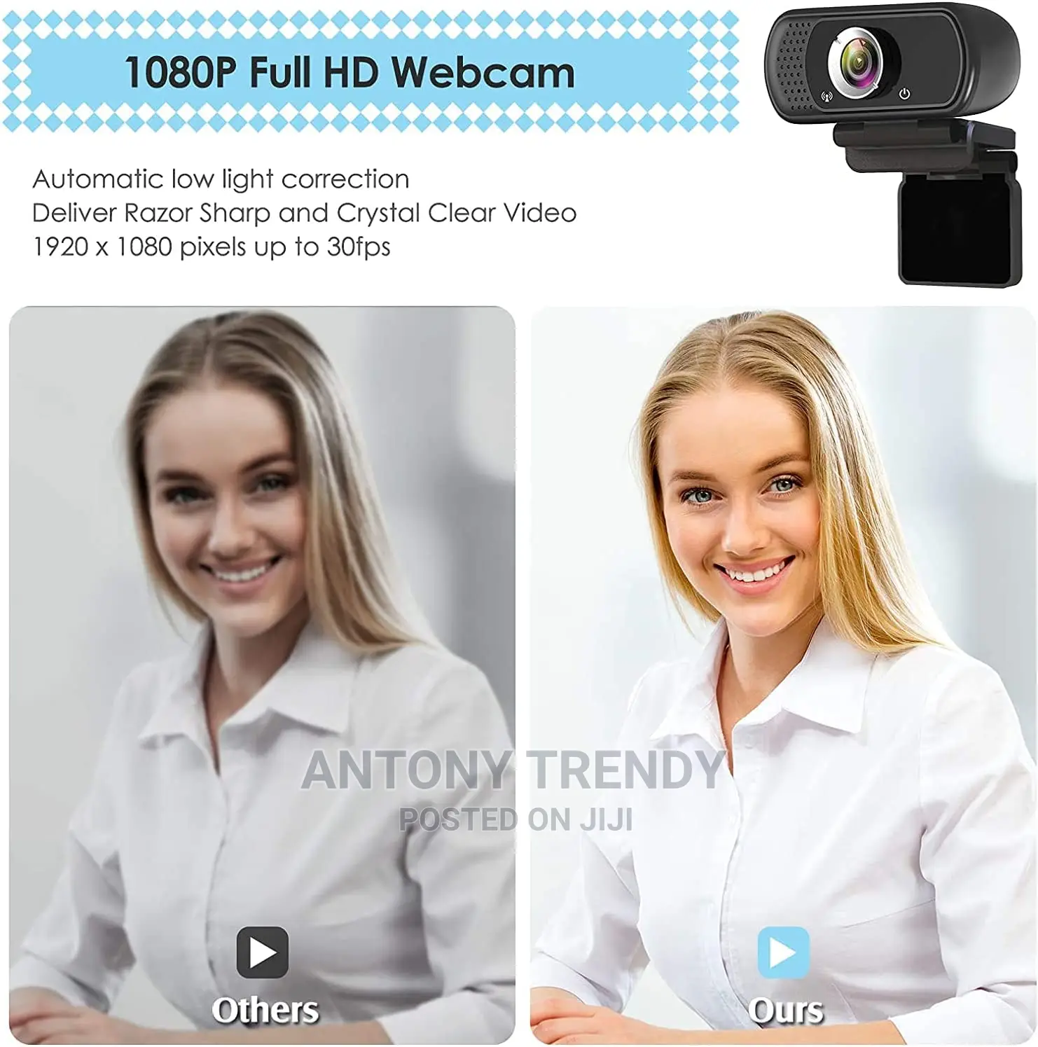Webcam Web Camera Autofocus for Live Broadcast
