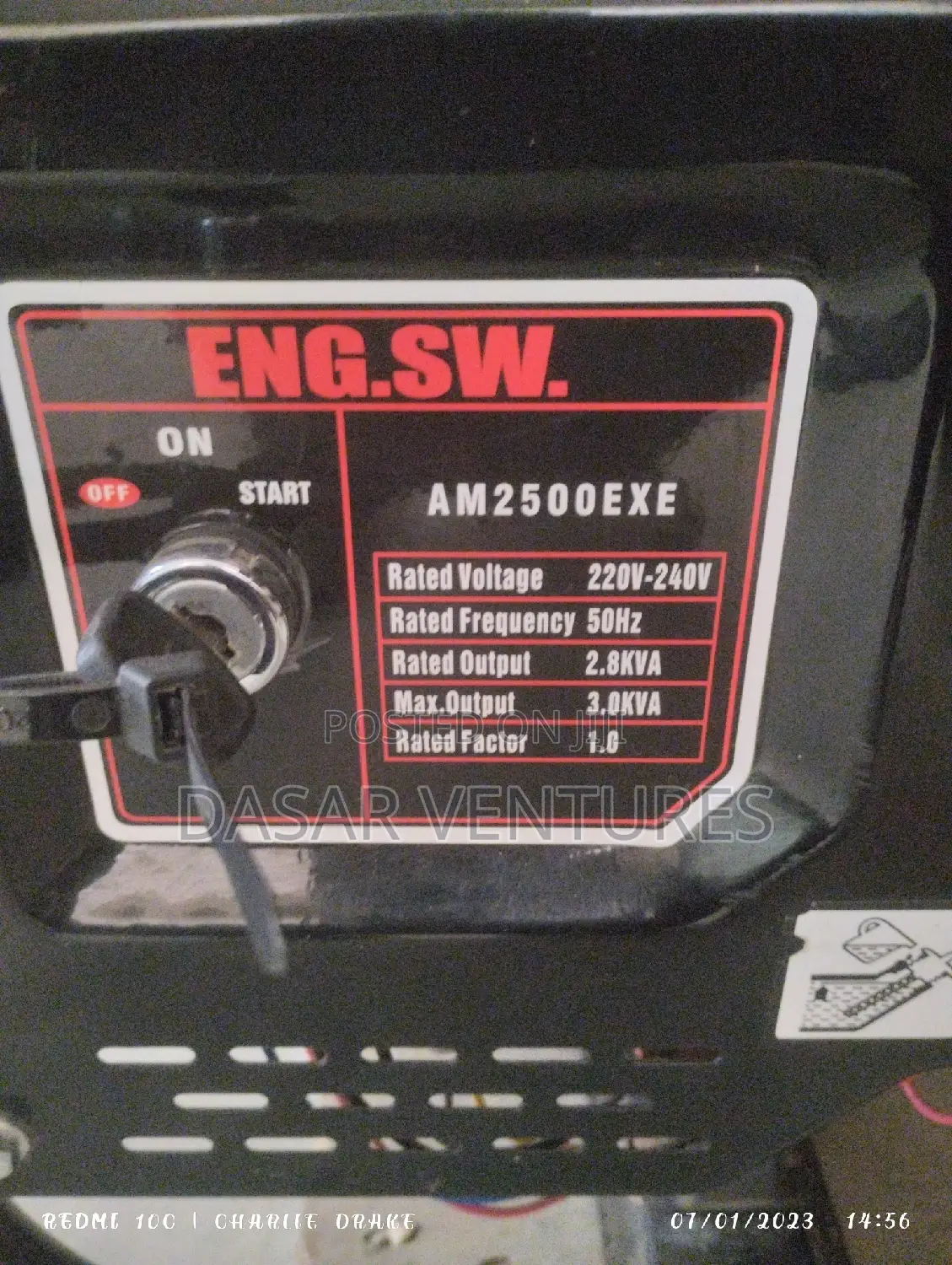 Generator for Hire 3kva
