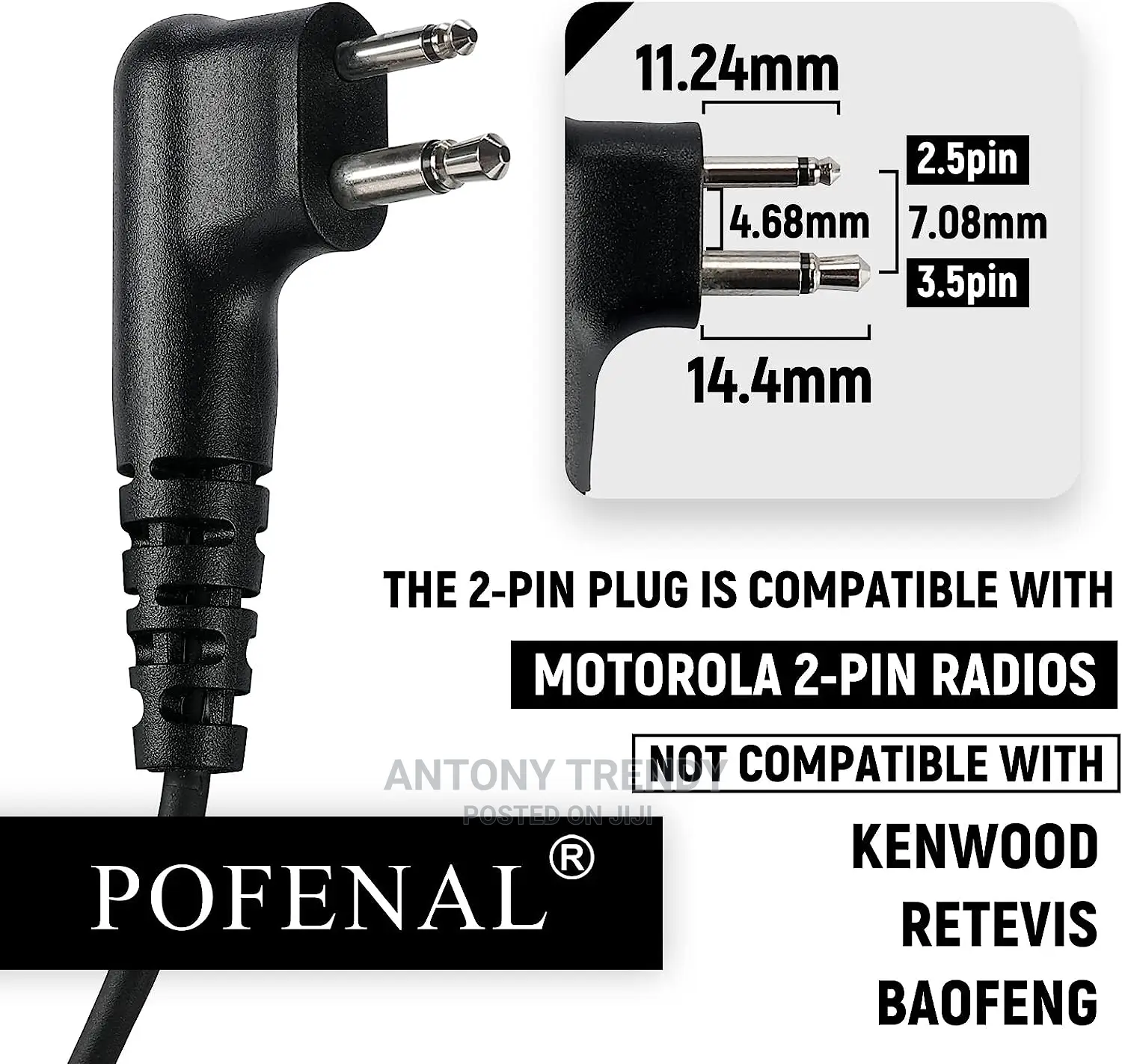 Microphone for Two Way Radio Earphone Handheld