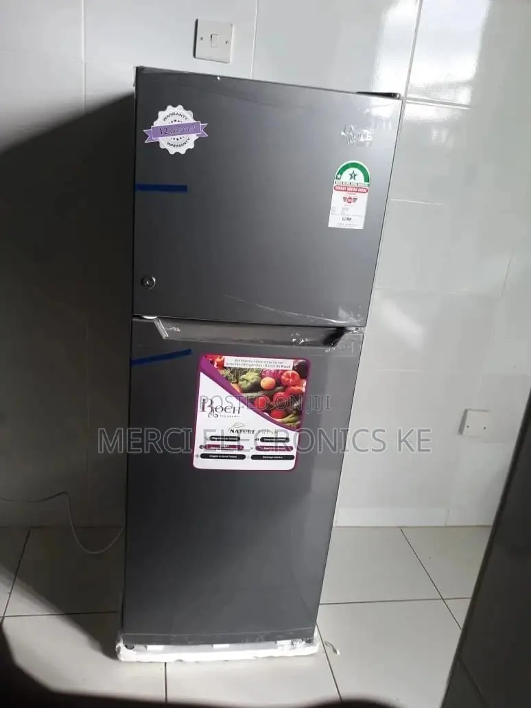 Roch RFR-175dt-I Double Door Fridge, 138l - Silver - Roch