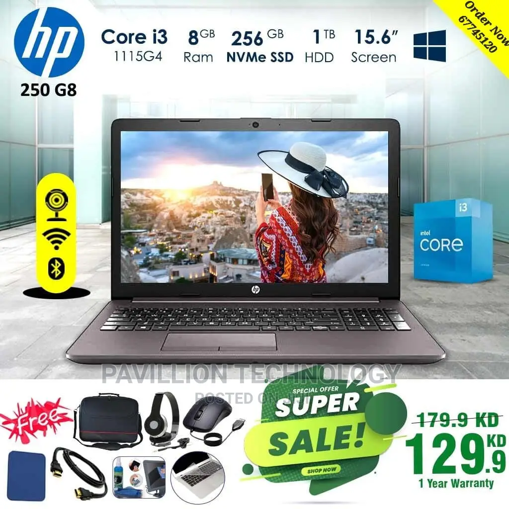 New Laptop HP 250 G8 4GB Intel Core I5 HDD 1T