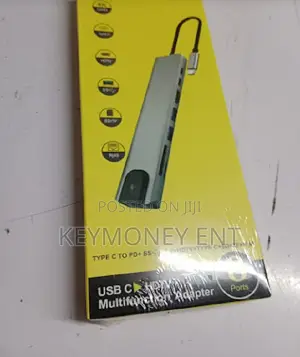Type C to HDMI LAN SD USB 8 in 1 Mac Adapter