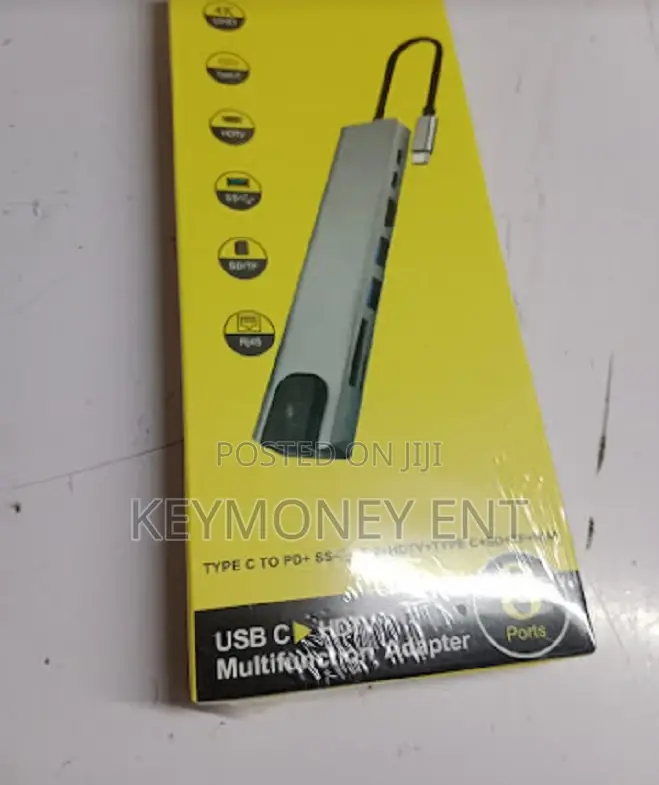 Type C to HDMI LAN SD USB 8 in 1 Mac Adapter