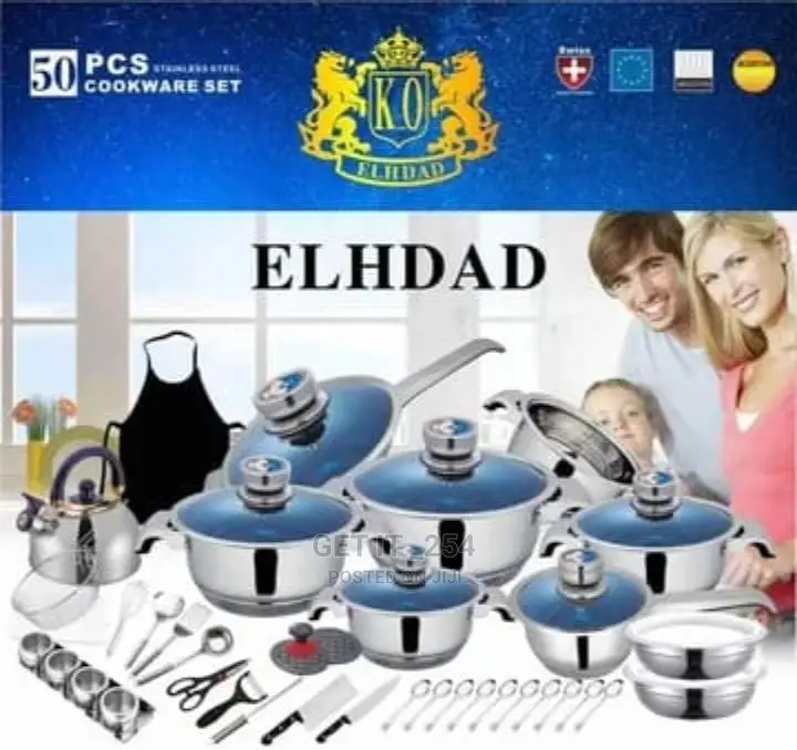 50pcs Stainless Steel ELDHAD Cookware Set