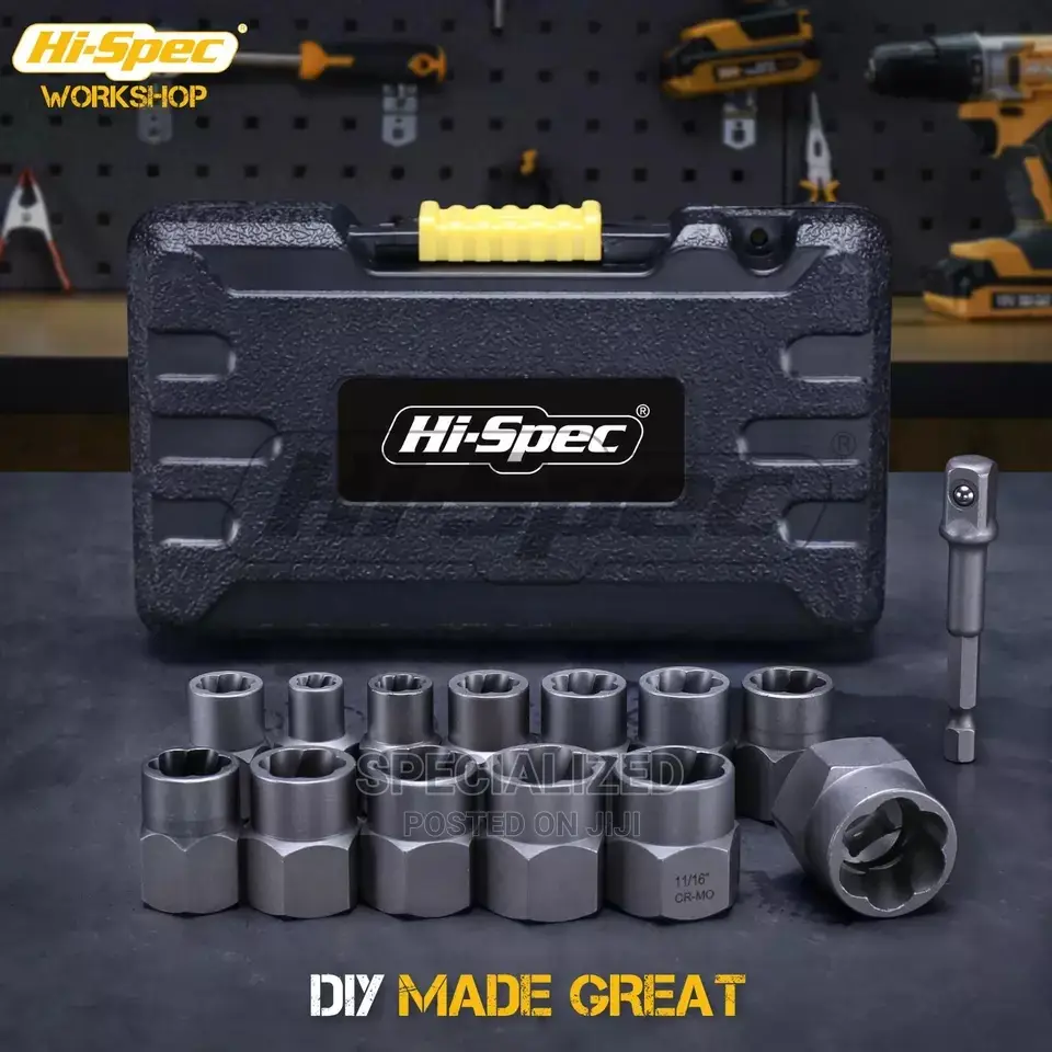 Damaged Bolt Nut Extractor Remover Set