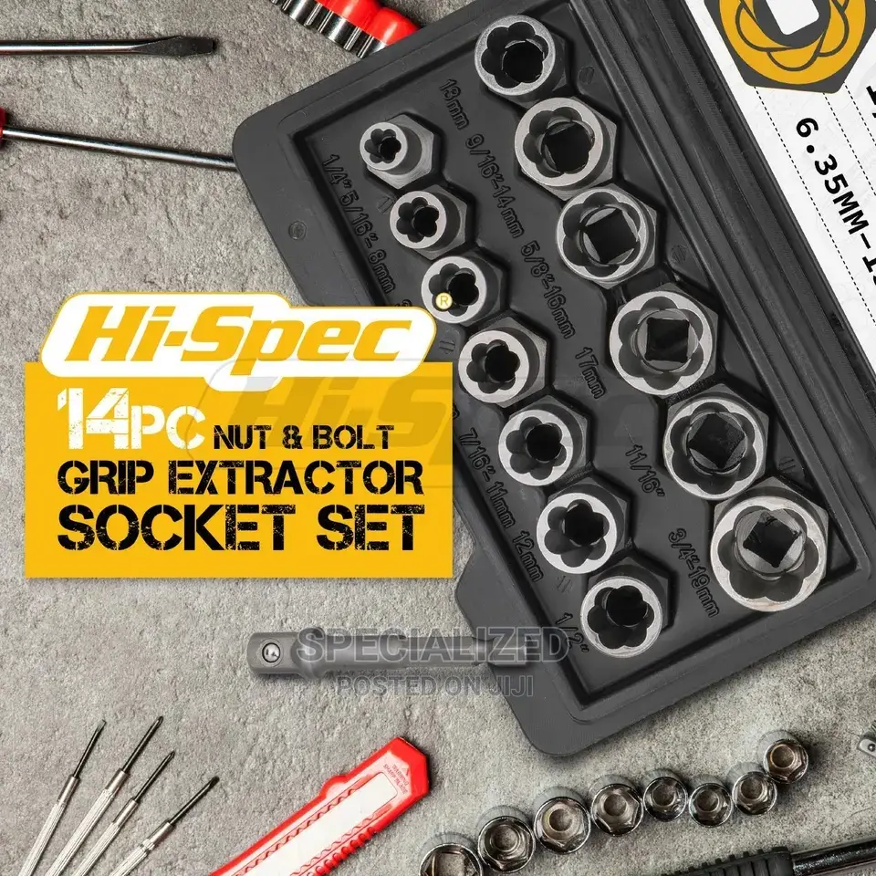 Damaged Bolt and Nut Extractor Remover Set